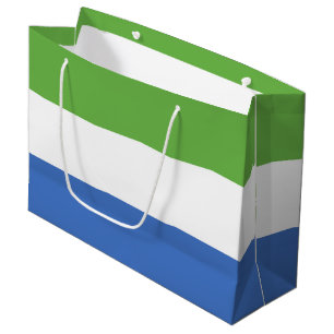Sacola Para Presentes Grande bandeira da Serra Leoa