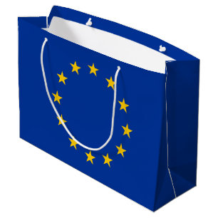 Sacola Para Presentes Grande Bandeira da União Europeia
