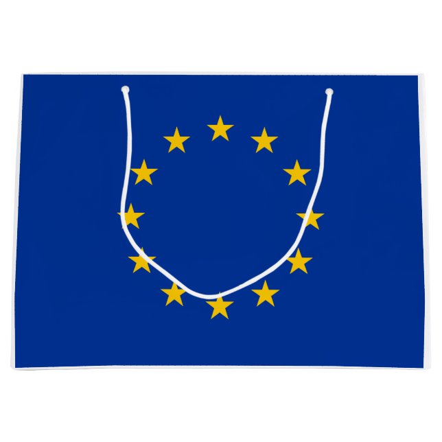Sacola Para Presentes Grande Bandeira da União Europeia (UE) (Europa) (Frente)
