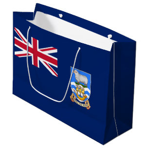 Sacola Para Presentes Grande Bandeira das Ilhas Falkland