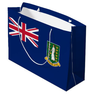 Sacola Para Presentes Grande Bandeira das Ilhas Virgens Britânicas