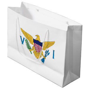 Sacola Para Presentes Grande bandeira das Ilhas Virgens dos EUA