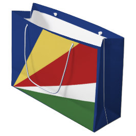 Sacola Para Presentes Grande Bandeira das Seychelles