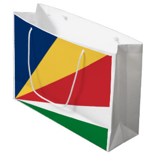 Sacola Para Presentes Grande Bandeira das Seychelles