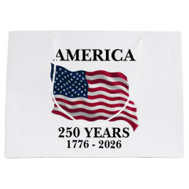 Sacola Para Presentes Grande Bandeira de 250 Anos da América