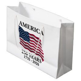 Sacola Para Presentes Grande Bandeira de 250 Anos da América