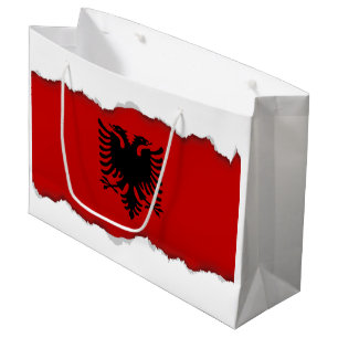 Sacola Para Presentes Grande Bandeira de Albânia