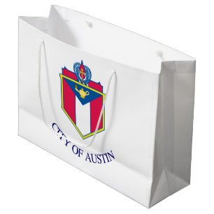 Sacola Para Presentes Grande Bandeira de Austin, Texas