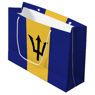 Sacola Para Presentes Grande bandeira de Barbados