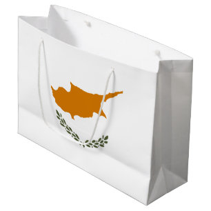 Sacola Para Presentes Grande Bandeira de Chipre