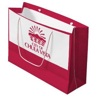 Sacola Para Presentes Grande Bandeira de Chula Vista, Califórnia