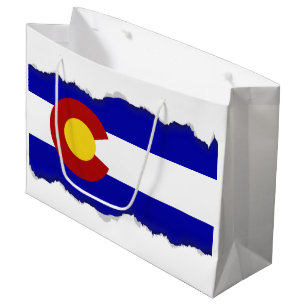 Sacola Para Presentes Grande Bandeira de Colorado