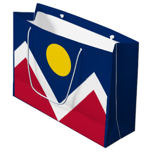 Sacola Para Presentes Grande Bandeira de Denver, Colorado