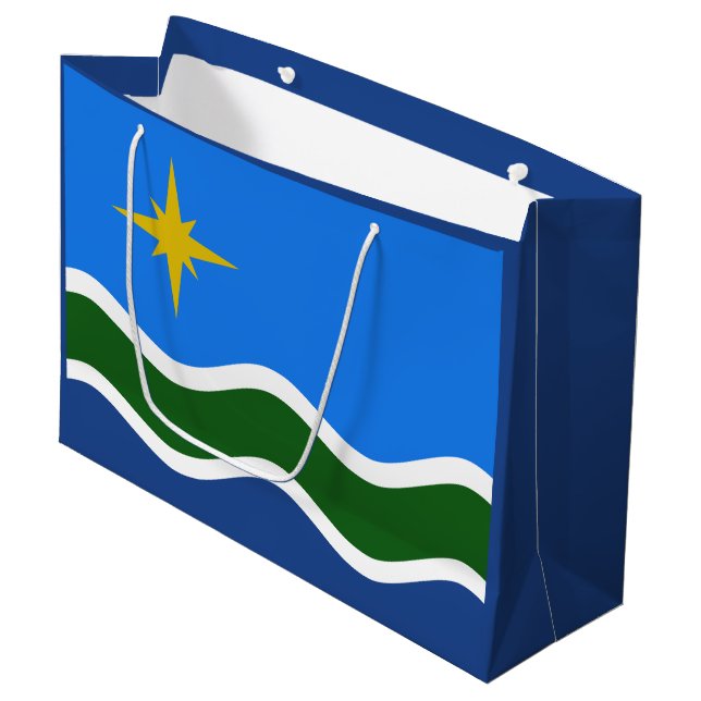 Sacola Para Presentes Grande Bandeira de Duluth, Minnesota (Frente inclinada)