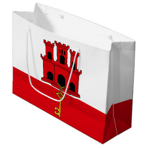 Sacola Para Presentes Grande Bandeira de Gibraltar