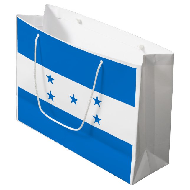 Sacola Para Presentes Grande Bandeira de Honduras (Frente inclinada)