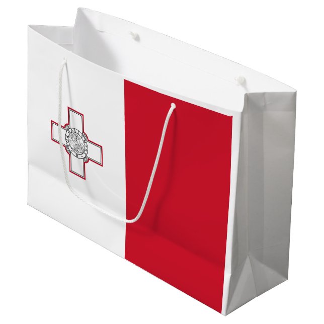 Sacola Para Presentes Grande Bandeira de Malta (Frente inclinada)