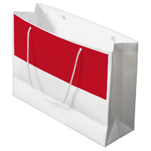 Sacola Para Presentes Grande Bandeira de Mônaco