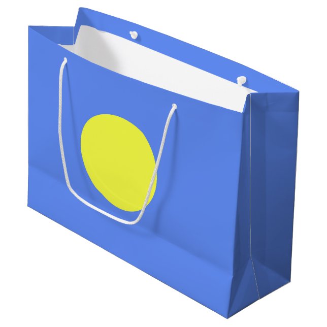 Sacola Para Presentes Grande bandeira de Palau (Frente inclinada)
