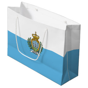 Sacola Para Presentes Grande Bandeira de São Marino