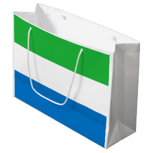 Sacola Para Presentes Grande Bandeira de Serra Leoa