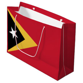 Sacola Para Presentes Grande bandeira de Timor Leste
