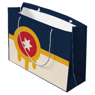 Sacola Para Presentes Grande Bandeira de Tulsa, Oklahoma