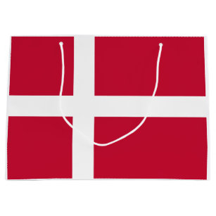 Sacola Para Presentes Grande Bandeira Dinamarquesa