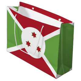 Sacola Para Presentes Grande Bandeira do Burundi