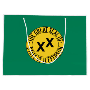 Sacola Para Presentes Grande Bandeira do Estado americano proposto de Jefferson