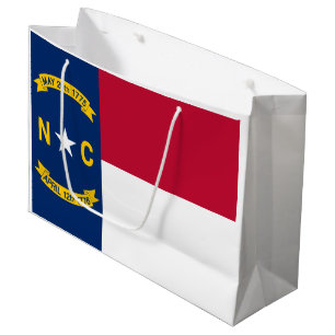 Sacola Para Presentes Grande Bandeira do Estado da Carolina do Norte