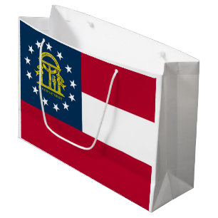 Sacola Para Presentes Grande Bandeira do Estado da Geórgia