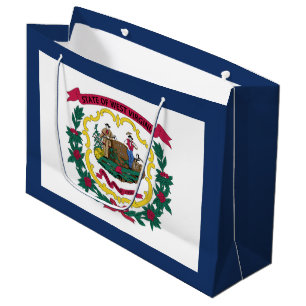 Sacola Para Presentes Grande Bandeira do Estado da Virgínia Ocidental