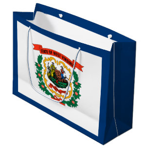 Sacola Para Presentes Grande Bandeira do Estado da Virgínia Ocidental