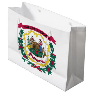 Sacola Para Presentes Grande Bandeira do Estado da Virgínia Ocidental