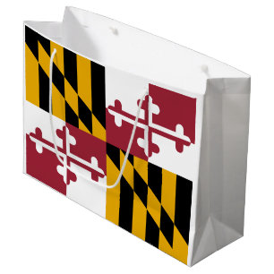 Sacola Para Presentes Grande Bandeira do Estado de Maryland