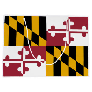 Sacola Para Presentes Grande Bandeira do Estado de Maryland