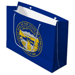 Sacola Para Presentes Grande Bandeira do Estado de Nebraska