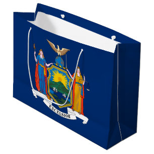 Sacola Para Presentes Grande Bandeira do Estado de Nova York