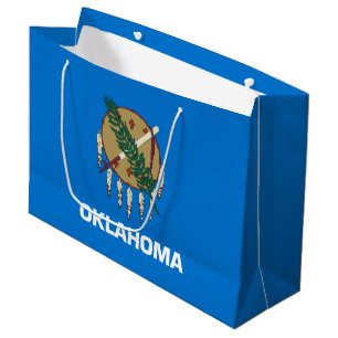 Sacola Para Presentes Grande Bandeira do estado de Oklahoma
