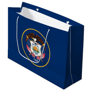 Sacola Para Presentes Grande Bandeira do Estado de Utah