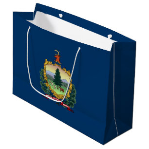 Sacola Para Presentes Grande Bandeira do Estado de Vermont