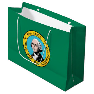 Sacola Para Presentes Grande Bandeira do Estado de Washington