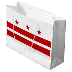 Sacola Para Presentes Grande Bandeira do Estado de Washington DC