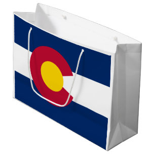 Sacola Para Presentes Grande Bandeira do Estado do Colorado