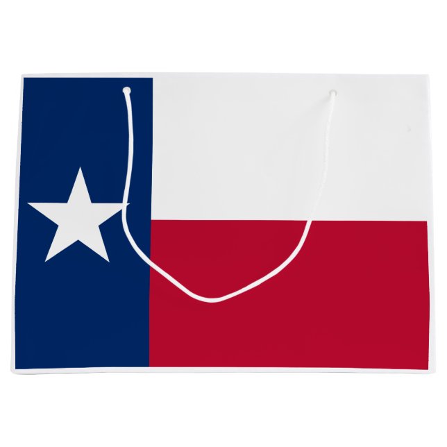 Sacola Para Presentes Grande Bandeira do Estado Texano (Texas) (Frente)