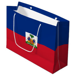 Sacola Para Presentes Grande Bandeira do Haiti