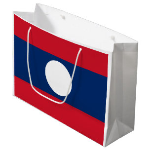 Sacola Para Presentes Grande Bandeira do Laos