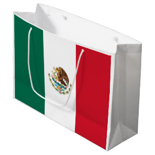 Sacola Para Presentes Grande Bandeira do México