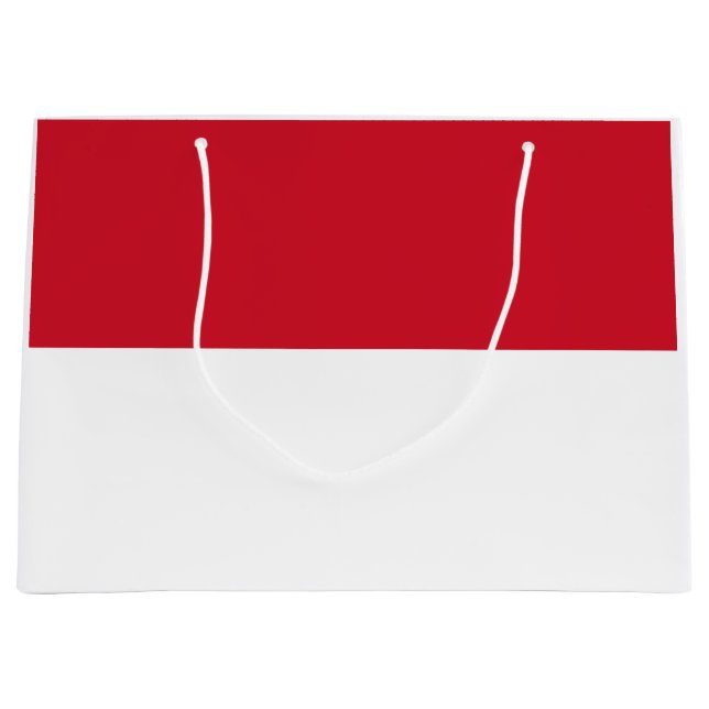 Sacola Para Presentes Grande Bandeira do Mônaco (Frente)